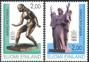 Finland 1994 Waino Aaltonen/ Sculptor/ Artist/ Art/ Sculptures/ People 2v set (s4559h)