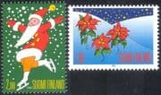 Finland 1995 Christmas/ Greetings/ Santa Claus/ Flowers/ Skating/ Animation 2v set (s143p)