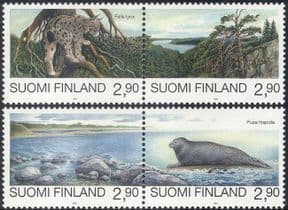 Finland 1995 Endangered Animals/ Seal/ Lynx/ Nature/ Cats/ Wildlife/ Conservation/ Environment 4v set (n44042)