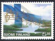 Finland 1998 National Anthem / Music / Flag / Musical Score / Lake / Trees 1v (n41013)
