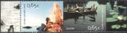 Finland 2004 Europa/ Holidays/ Tourism/ Rowing Boat/ Camp Fire/ People 2v pr (s333h)