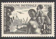France 1942 Relief Fund/Ship/ Plane/ Crane/ Transport/ Naked Woman/ Fruit/ Transport 1v (n23894)