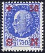 France 1942 Relief Fund/ Welfare/ Marshal Petain/ People 1v + surcharge (n46698)