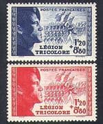 France 1942 Tricolour Legion / Military / Army / Battle / Flags 2v set (n37272)