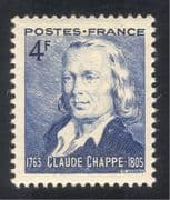 France 1944 Claude Chappe/ Semaphore Telegraph/ Communications/ People/ Inventors 1v (n33423)