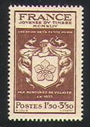 France 1944 Stamp Day / Coat of Arms / Heraldry / Philately 1v (n31540)