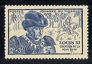 France 1945 Horse / Animals / Animation / Stamp Day / Royalty 1v n29176