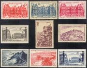 France 1946 Tourism/ Buildings/ Architecture/ Lighthouse/ Palm Trees 9v set (n41995)