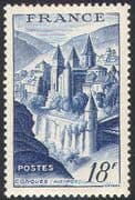 France 1947 (1948 issue) Conques Abbey/ Buildings/ Architecture/ Heritage/ History/ Religion 1v n41994