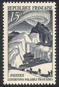 France 1949 Polar  /  Aurora  /  Dogs  /  Sleds  /  Transport 1v n31733