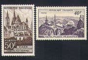 France 1951 Observatory / Astronomy / Church / Buildings / Architecture 2v set (n34091)