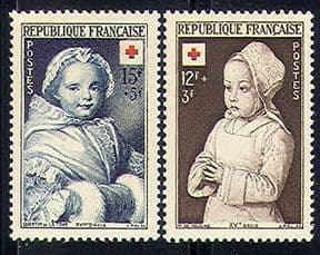 France 1951 Red Cross  /  Medical  /  Health  /  Children 2v n29792