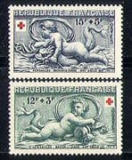 France 1952 Red Cross / Medical / Health / Art 2v set n29790
