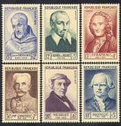 France 1953 Red Cross Fund / Famous People / Military / Music / Science 6v set (n36940)