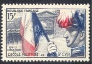 France 1954 Military / Army / Soldiers / St Cyr Academy / Flag 1v (n33114)