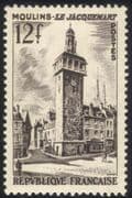 France 1955 Moulins "Jacquemart" Belfry/ Clock Tower/ Campanile/ Buildings/ Architecture 1v (n44522)