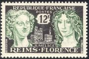 France 1956 Reims/ Florence/ Women/ Cathedral/ Buildings/ Architecture 1v (n43365)