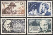France 1956 Science / People /Astronomy /Beetles /Ship / Chemistry 4v n33562