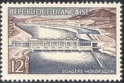 France 1956 Technical Achievements/ Donzere-Mondragon Barrage/ Dam/ Hydro-electricity/ Energy/ Water/ Buildings/ Construction/ Electricity 1v n43770
