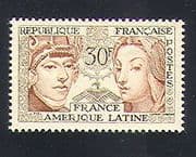 France 1956 Women / Franco-Latin America Friendship / Co-operation 1v (n33119)
