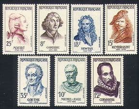 France 1957 Famous People  /  Art  /  Music  /  Sculpture  /  Science  /  Books  /  Literature 7v n33557