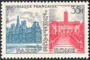 France 1958 Diplomacy/ Friendship/ Town Halls/ Buildings/ Architecture 1v (n43602)