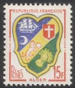France 1958 French Towns Coats-of-Arms/ Algiers/ Heraldry/ Ships/ Lions/ Wheat 1v (n45304)