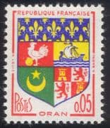 France 1960 French Towns Coats-of-Arms/ Heraldry/ Ship/ Cockerel/ Lions 1v (n45281)