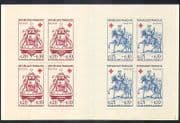 France 1960 Red Cross / Medical / Health / Welfare / St Martin / Horse / Carving bklt b4479c