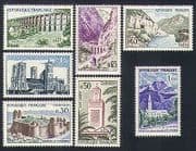 France 1960 Tourism / Buildings / Bridges / Church / Castle / Fort / Mountains 7v set n33554