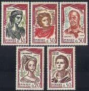France 1961 Actors / Acting / Theatre / People / Drama / Entertainment 5v set (n35314)