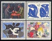 France 1961 Art / Paintings / Birds / Nudes / People 4v n31822