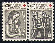 France 1961 Red Cross / Medical / Health / Art 2v set n29912