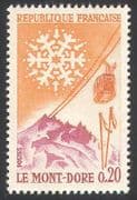 France 1961 Tourism / Mont Dore / Sports / Skiing / Cable Car / Snow / Transport 1v (n23471)