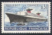 France 1962 "France" (Liner) 1st Voyage/ Ships/ Boats/ Nautical/ Sailing 1v (n23282)