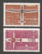France 1962 Plane / Glider / Aviation / Bird 2v set (n23245)