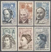 France 1962 Red Cross Fund / Famous People / Music / Science / Art / Politics 6v (n33566)