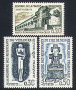France 1962 Resistance / Army / Monuments / Memorials / WWII / People 3v set (n32923)