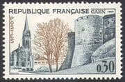 France 1963 Philatelic Congress/ Caen/ Castle/ Church/ Buildings/ Architecture 1v (n41891)