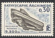 France 1963 Submarine / Boat / Nautical / Diving 1v (n23277)