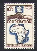France 1964 Co-operation / Maps / Hands / Handshake / Animation 1v (n36962)
