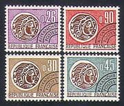 France 1964 Coins / Money / Commerce / Pre-cancel 4v set (n33077)