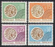 France 1964 Coins / Money / Commerce / Pre-cancel / History 4v set (n40241)