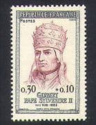 France 1964 Pope Sylvester II / Popes / Religion / People 1v (n36941)