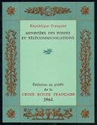 France 1964 Red Cross / Medical / Health 8v bklt (n29186)
