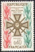 France 1965 Croix de Guerre/ Medals/ Honours/ Military/ Soldiers/ War/ Bravery 1v (n42814)