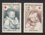 France 1965 Red Cross / Children 2v set (n20397)