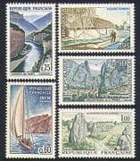 France 1965 Tourism / Boats / Buildings / Windmill / River / Monoliths / Views 5v set n32929