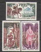 France 1966 Horses / History / Military / Army 3v set n23289