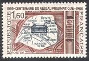France 1966 Paris Pneumatic Post Centenary / Mail / Maps / Buildings 1v (n40612)